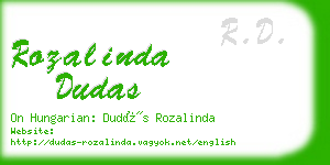 rozalinda dudas business card